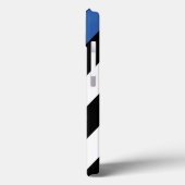 Dunne blauwe strepen en strips Case-Mate iPhone case (Achterkant / Links)