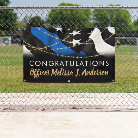 Dunne Blue Line Gold Police Graduparty Spandoek (Insitu)