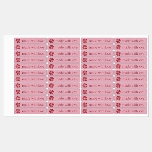 Dunne Blush Pink Jar Tamper-Proof Seal Label (Vel)