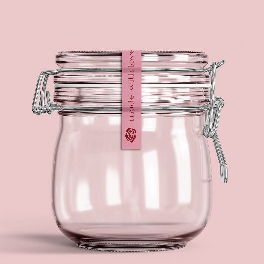 Dunne Blush Pink Jar Tamper-Proof Seal Label