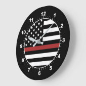 Dunne brandweerdienst voor rode lijnen grote klok (Hoek)