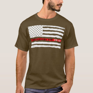 Dunne brandweermannen met rode lijn voor TRUMP T-shirt