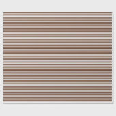 Dunne bruine en witte stripes — Verpakkingspapier Cadeaupapier (Vlak)