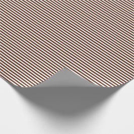 Dunne bruine en witte stripes — Verpakkingspapier Cadeaupapier