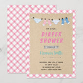 Dunne douchethema Uitnodiging (Voorkant / Achterkant)