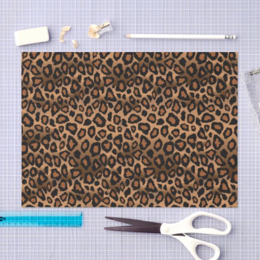 Dunne en zwarte luipaard — Dierafdrukken Tissuepapier (Craft)