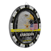 Dunne gele lijn, Amerikaanse vlag, Dispatchers / U Dartbord (Voorkant Links)