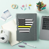 Dunne gele lijn Arkansas vlag Sticker (iPad Cover)