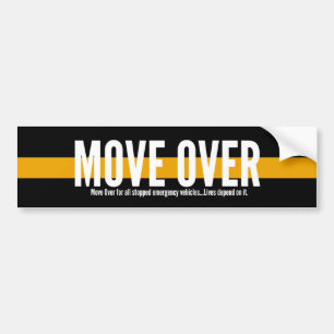 Dunne Gele Lijn Beweging over Bumpersticker