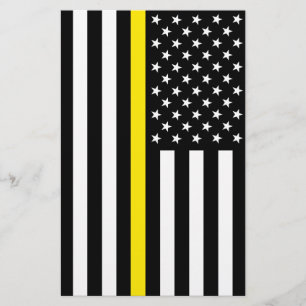 Dunne Gele Lijn Dispatchers Vlag Flyer