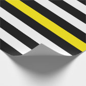 Dunne Gele Lijn Dispatchers Vlag Gestreept Patroon Cadeaupapier (Hoek)