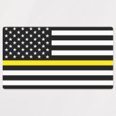 Dunne Gele Lijn Dispatchers Vlag Labels (Design 1)