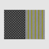 Dunne gele lijn en sterren tissuepapier (Voorkant)