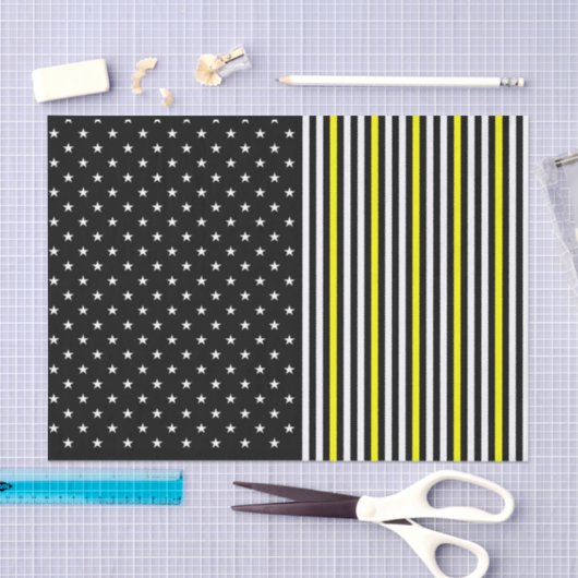 Dunne gele lijn en sterren tissuepapier (Craft)