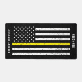 Dunne gele lijn verontruste Amerikaanse vlag verze Bureaumat