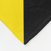 Dunne gele lijn verzender vlag monogram naam fleece deken (Hoek)