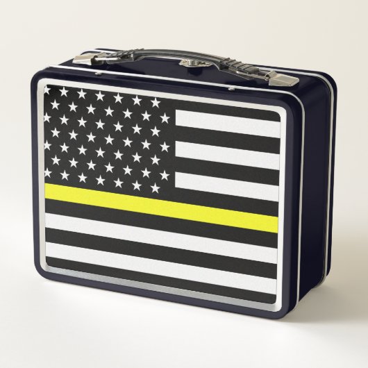 Dunne gele lijnvlag (Achterkant)