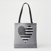 Dunne Glitterlijn Tote Bag (Voorkant)