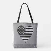 Dunne Glitterlijn Tote Bag (Achterkant)