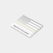 Dunne Gold Line Flag 911 Dispatcher Appreciation Post-it® Notes (Schuin)