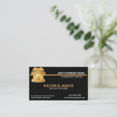 Dunne gouden lijn 911 Verzending Aangepast Visitekaartje (Staand voorkant)