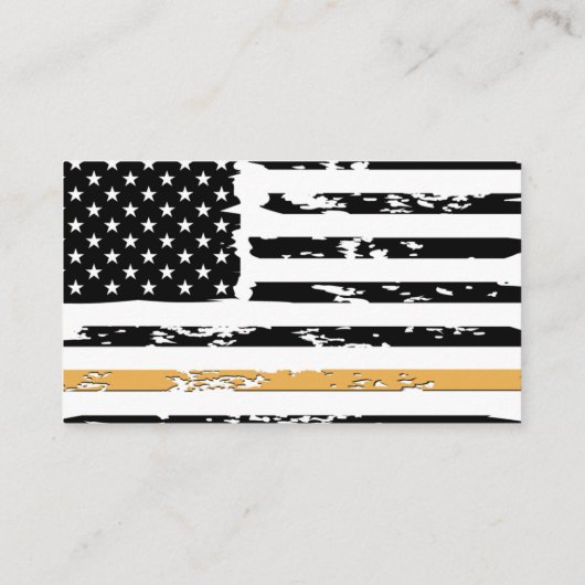 Dunne gouden lijn 911 Verzending Aangepast Visitekaartje (Achterkant)