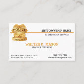 Dunne gouden lijn 911 Verzending Aangepast Visitekaartje (Voorkant)