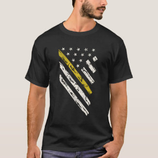 Dunne Gouden Lijn Nooddispatchers T voor T-shirt