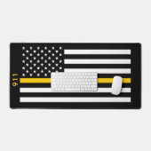 Dunne Gouden Lijn Vlag (Verenigde Staten) Bureaumat (Keyboard & Muis)