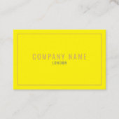 Dunne gouden rand neongeel visitekaartje (Voorkant)