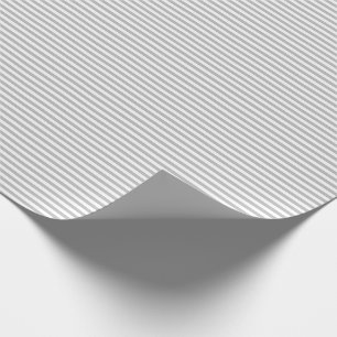 Dunne grijze en witte strepen — Verpakkingspapie Cadeaupapier