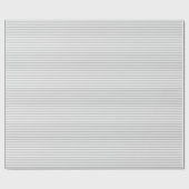 Dunne grijze en witte strepen — Verpakkingspapier Cadeaupapier (Vlak)