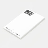 Dunne Grijze Lijn Amerikaanse Vlagnaam 4 x 6 Post-it® Notes (Schuin)