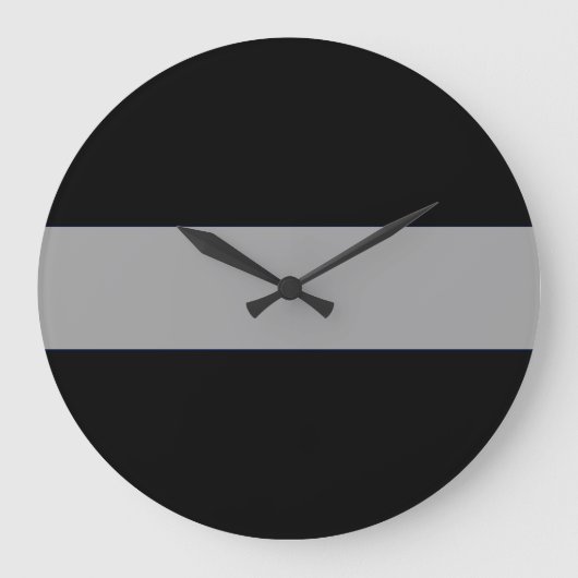 Dunne grijze lijn correctiefunctionaris klok (Voorkant)