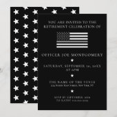 Dunne Grijze Lijn Correctionele Vlag Pensioen Part Kaart (Voorkant / Achterkant)