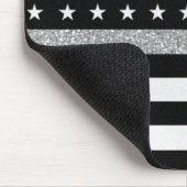 Dunne grijze lijn Glitter Muismat (Hoek)