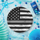 Dunne Grijze Partij voor de Correctie Papieren Bordje (Feest)