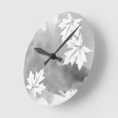 Dunne grijze waterverf ronde klok (Hoek)