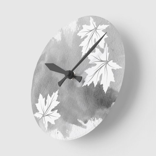Dunne grijze waterverf ronde klok (Hoek)