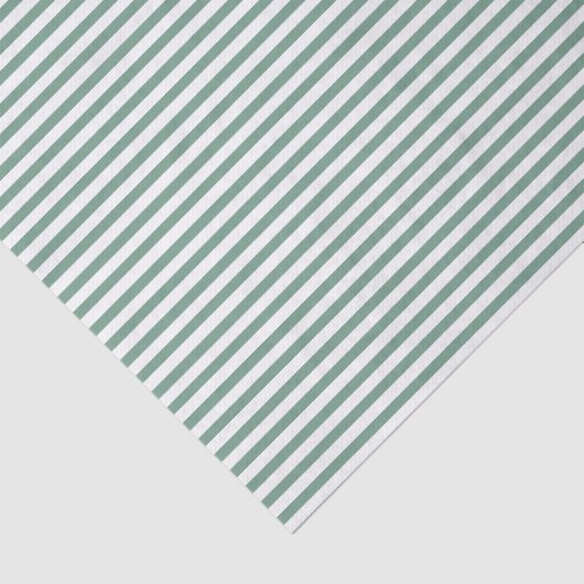 Dunne groene en witte strepen - Weefpapier Tissuepapier (Detail)