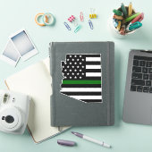 Dunne groene lijn Arizona vlag Sticker (iPad Cover)