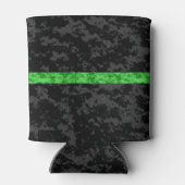 Dunne groene lijn Camo Blikjeskoeler (Achterkant)
