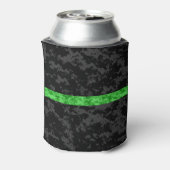Dunne groene lijn Camo Blikjeskoeler (Blikje Achterkant)