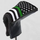 Dunne Groene Lijn Golfheadcover (3/4 voorkant)