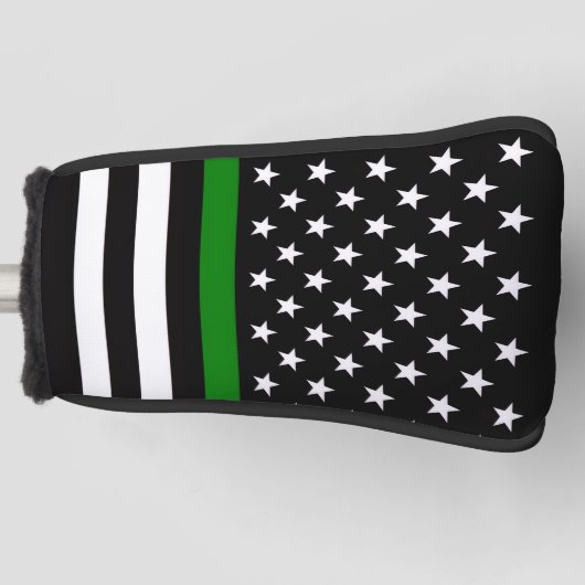 Dunne Groene Lijn Golfheadcover (Voorkant)