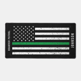 Dunne groene lijn verontruste Amerikaanse vlag boa Bureaumat