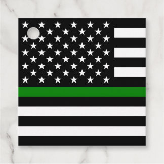 Dunne Groene Lijn Vlag: Patriotische Militair Vete Bedankjes Labels
