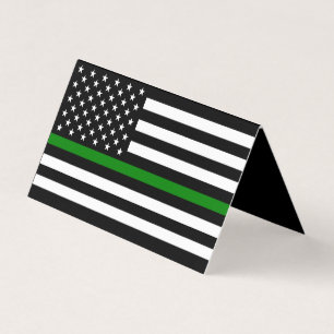 Dunne Groene Lijn Vlag: Patriotische Militair Vete Kaart