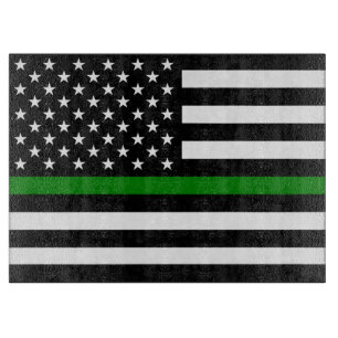 Dunne Groene Lijn Vlag: Patriotische Militair Vete Snijplank