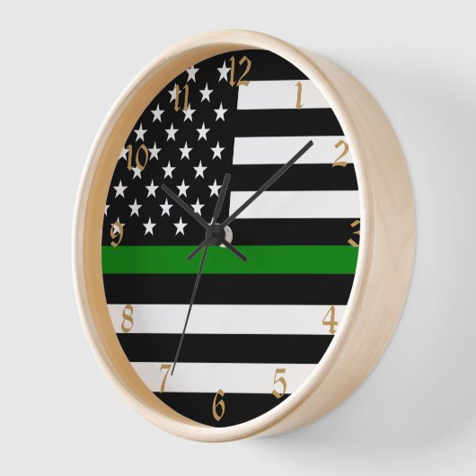 Dunne groene lijn vlag: Patriottische militaire ve (Hoek)